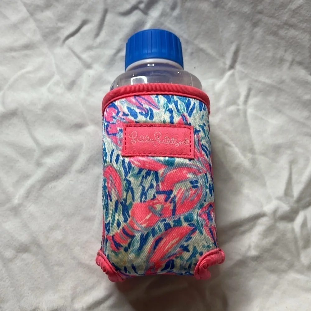 Lilly Pulitzer Pink and Blue crawfish Drink Holder Koozie neoprene